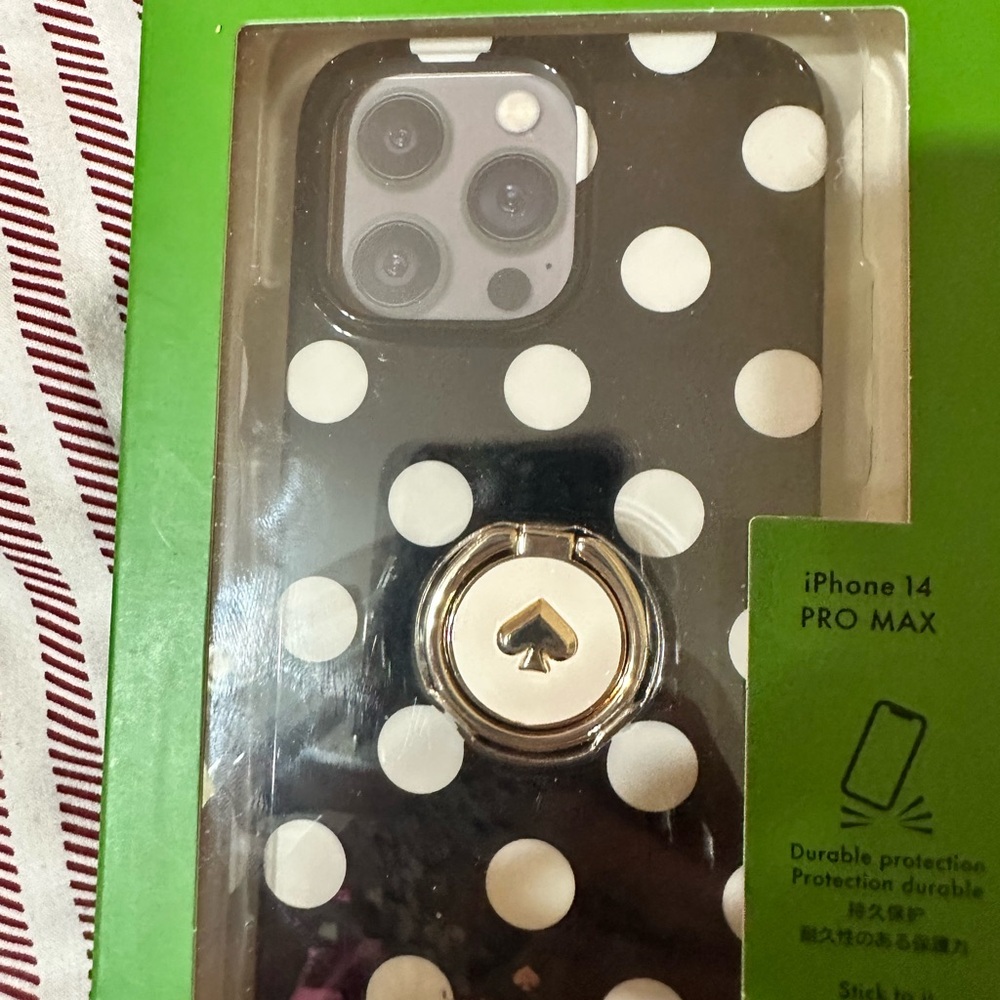 Polka Dot iPhone 14 Pro Max Case with Ring Holder